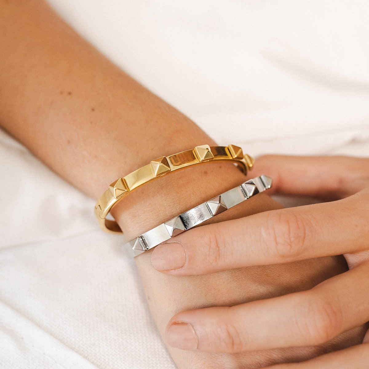 Studarmband – Zilver