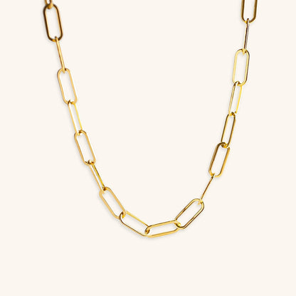 Ria Gouden Paperclip Ketting