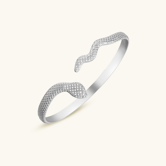 Serpent Bangle Bracelet - Zilver