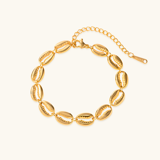 Schelp Link Armband - Goud