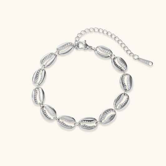 Schelp Link Armband - Zilver