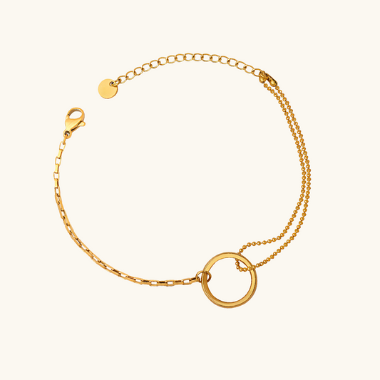 Tennis Box Hanger Armband - Goud