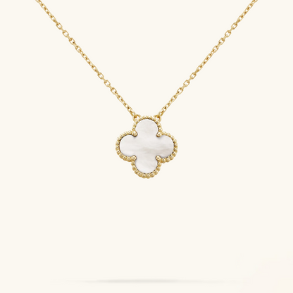 CLOVER | Witte/Gouden Ketting