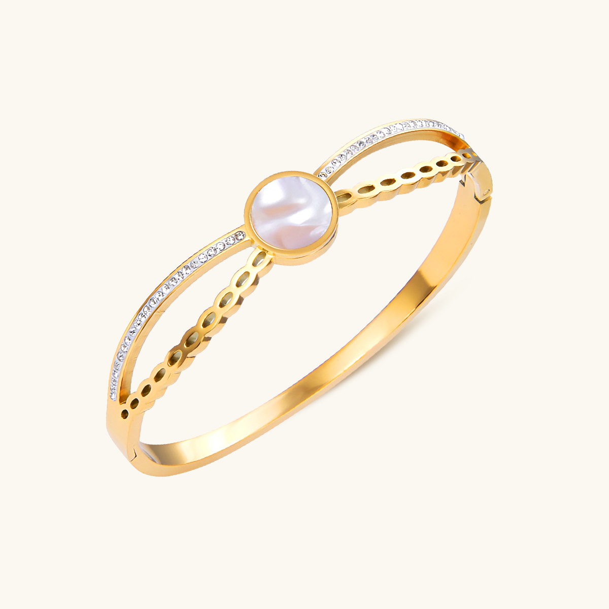 Venus Stone Bangle Armband - Goud