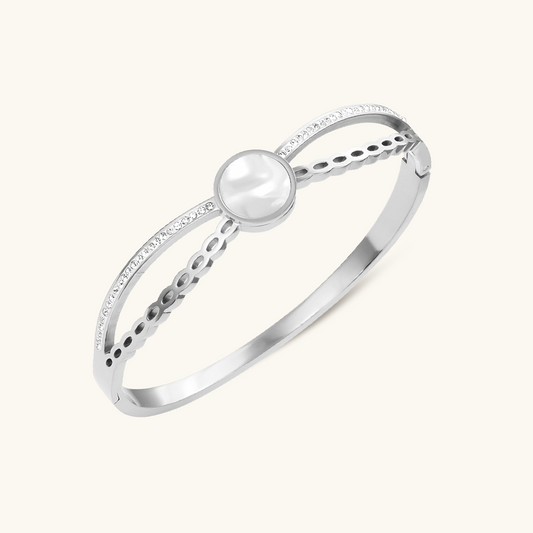 Venus Stone Bangle Armband - Zilver