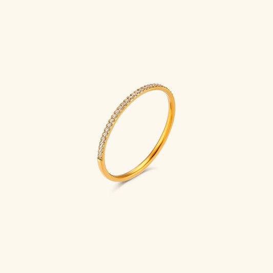Zarra Geplaveide Gouden Ring
