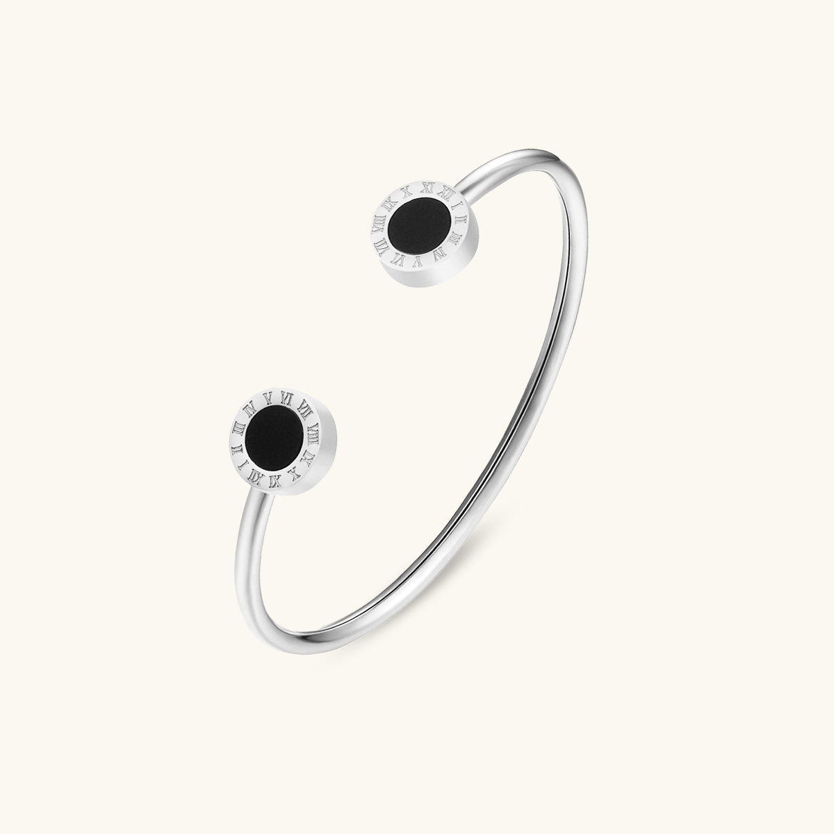 Onyx armband - zilver