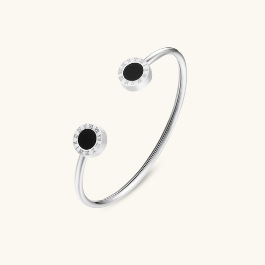 Onyx armband - zilver