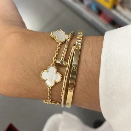 CLOVER | Witte Armband